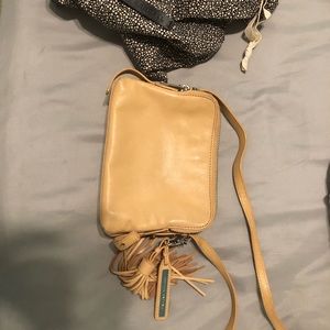 Loefller Randall tan crossbody bag